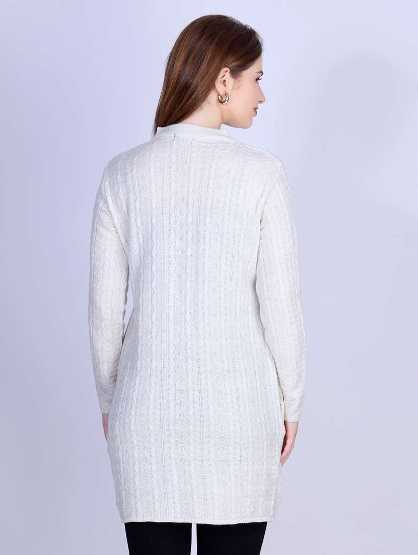 women self designed long sleeve cardigan - 22142363 - Standard Image - 4