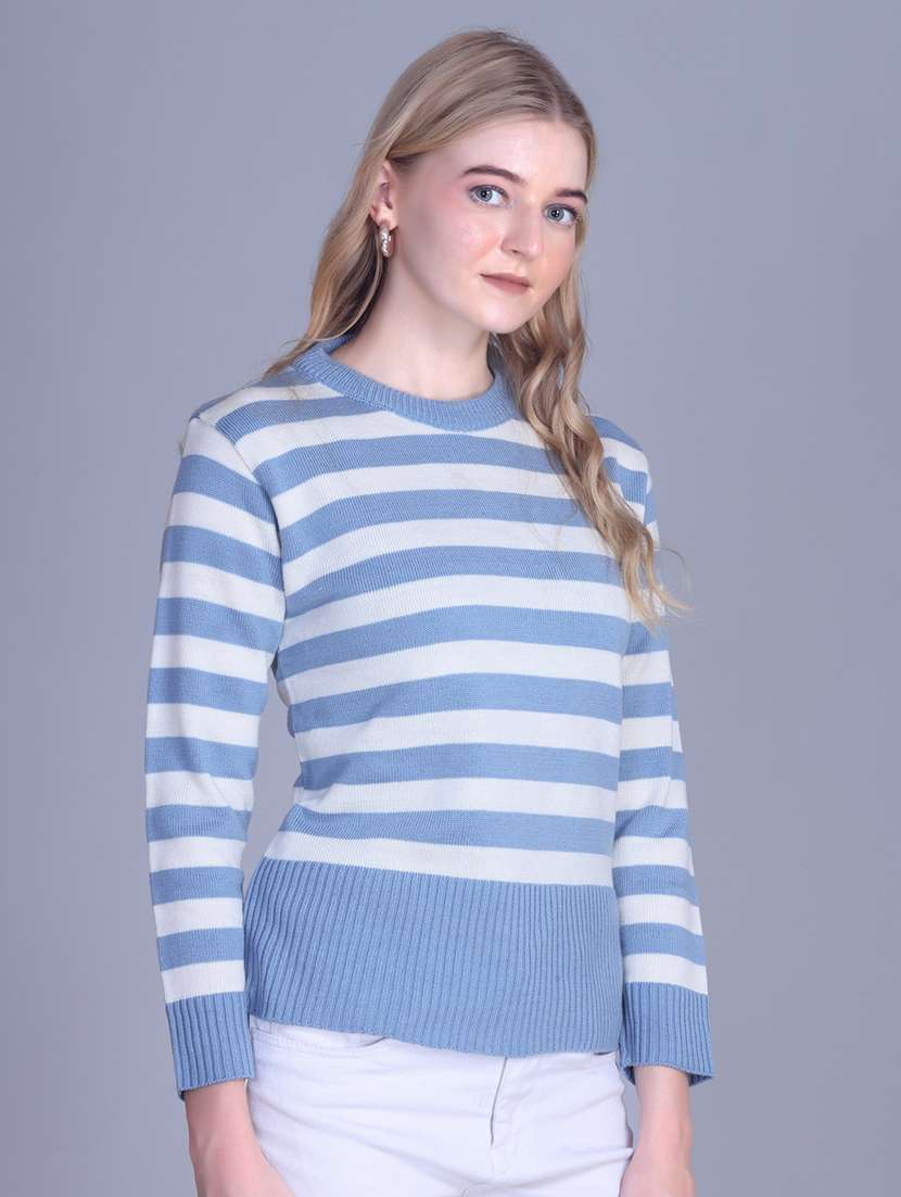 women striped long sleeve top - 22142367 - Standard Image - 1