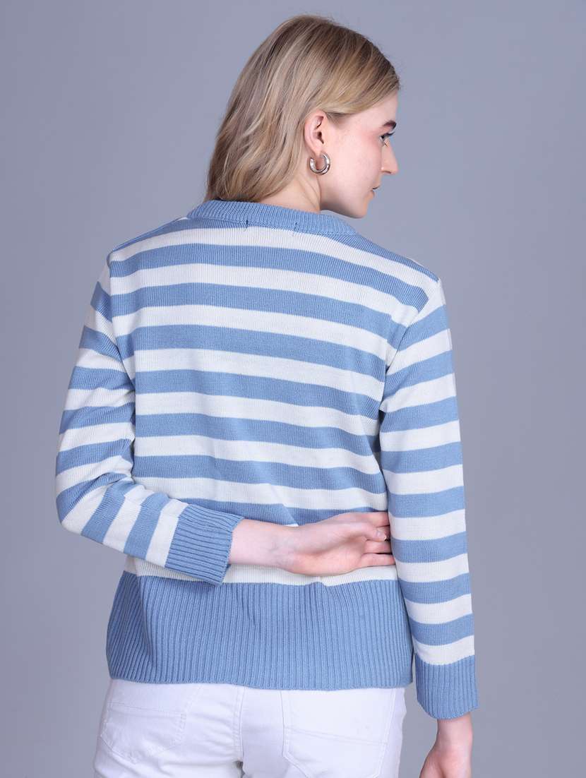 women striped long sleeve top - 22142367 - Standard Image - 4