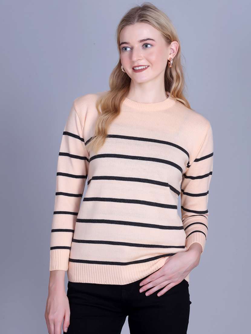 women striped long sleeve top - 22142368 -  Standard Image - 1