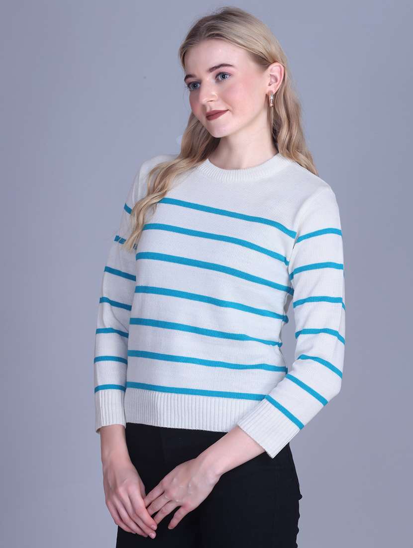 women striped long sleeve top - 22142370 - Standard Image - 1