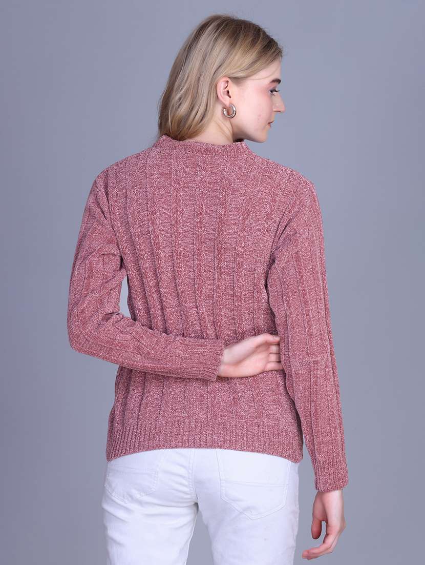 women self designed long sleeve pullover - 22142372 - Standard Image - 4