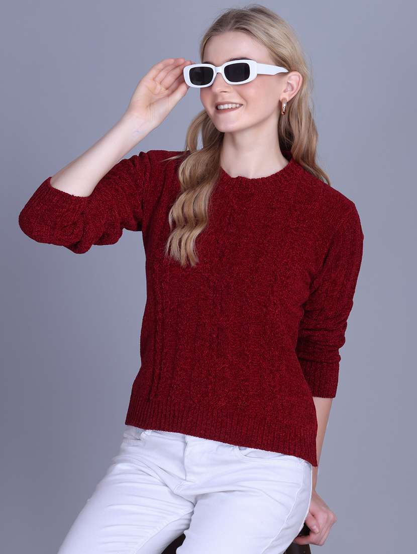 women self designed long sleeve pullover