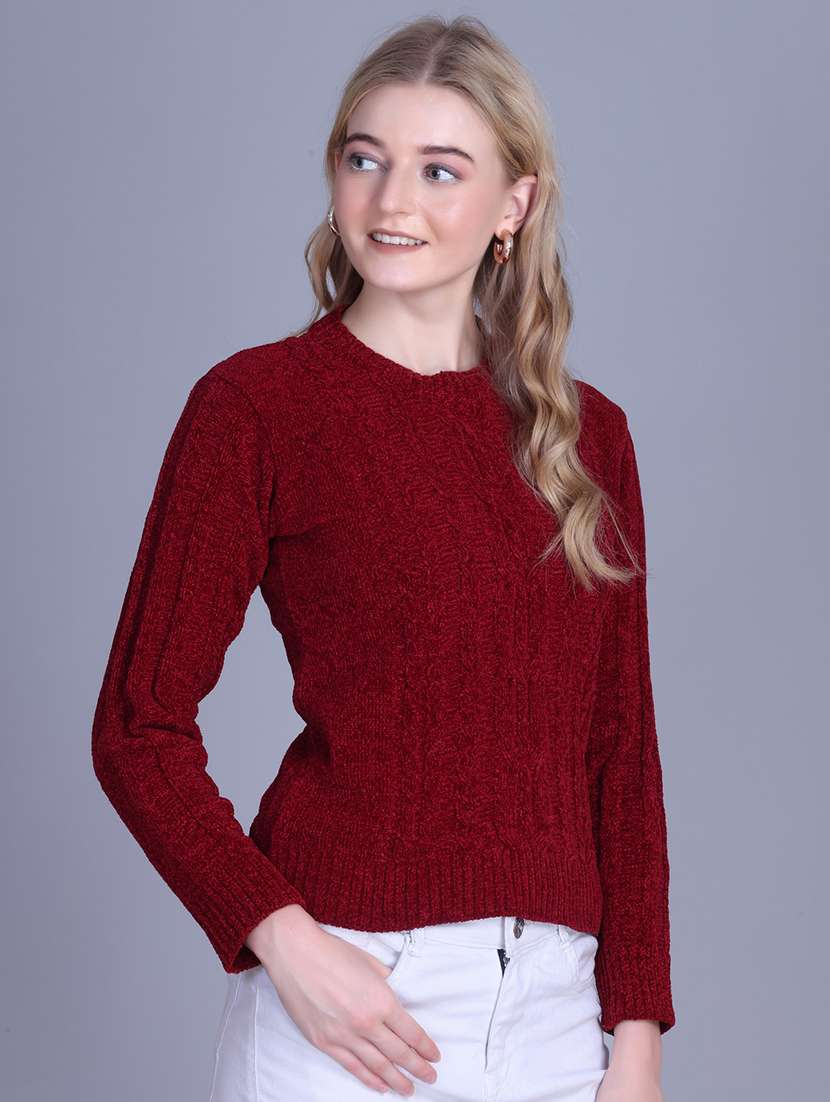 women self designed long sleeve pullover - 22142373 -  Standard Image - 1