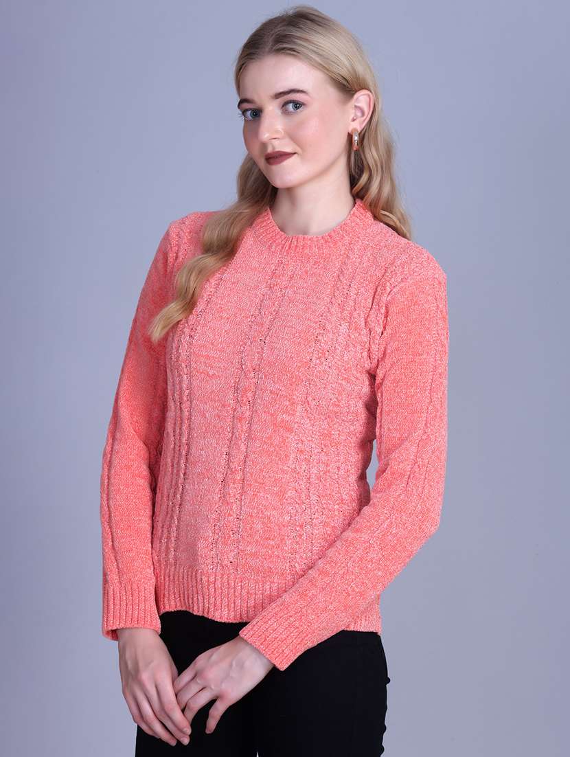 women self designed long sleeve pullover - 22142375 - Standard Image - 1