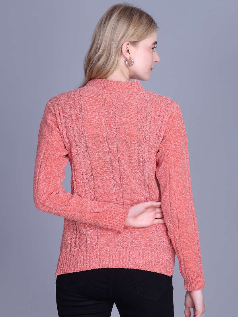 women self designed long sleeve pullover - 22142375 - Standard Image - 4