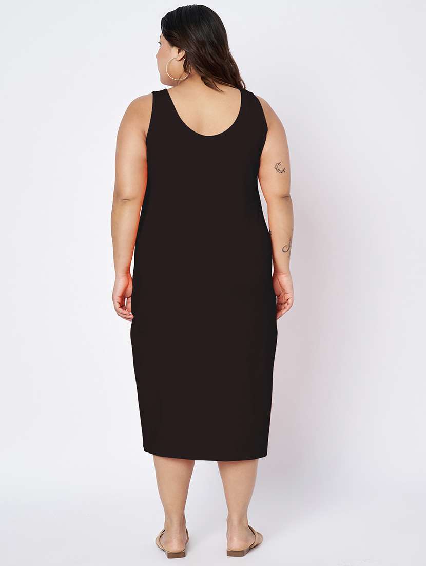 women plus size solid sleeveless sheath dress - 22142389 -  Standard Image - 4