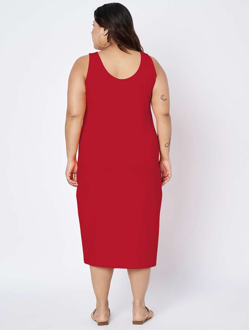 women plus size solid sleeveless sheath dress - 22142393 -  Standard Image - 4