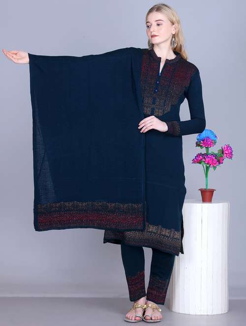 women self design long sleeve kurta pant with dupatta set - 22142408 -  Standard Image - 0