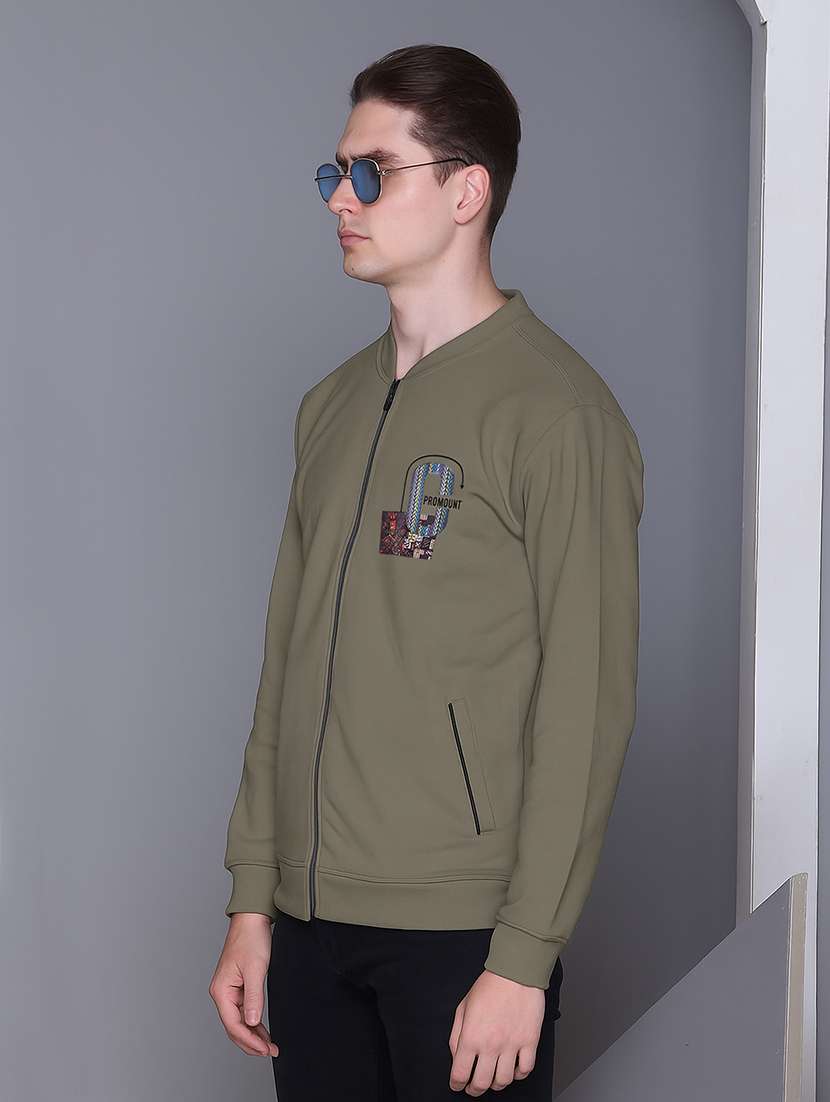 men solid long sleeve regular fit casual jacket - 22142421 -  Standard Image - 1