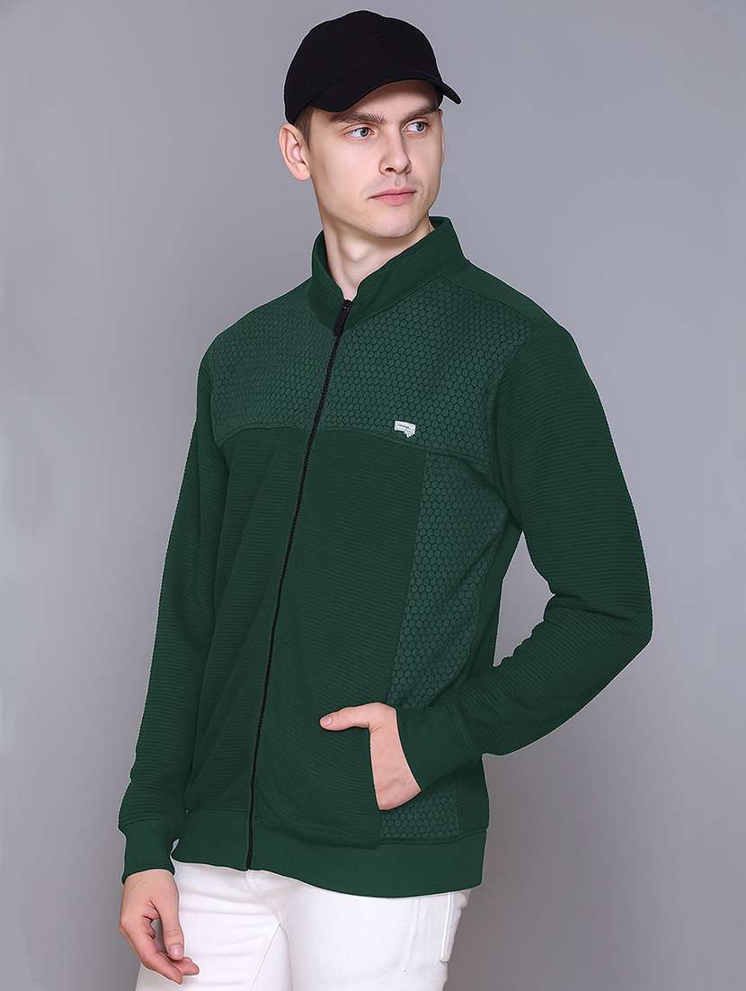 men color block long sleeve regular fit casual jacket - 22142426 - Standard Image - 1