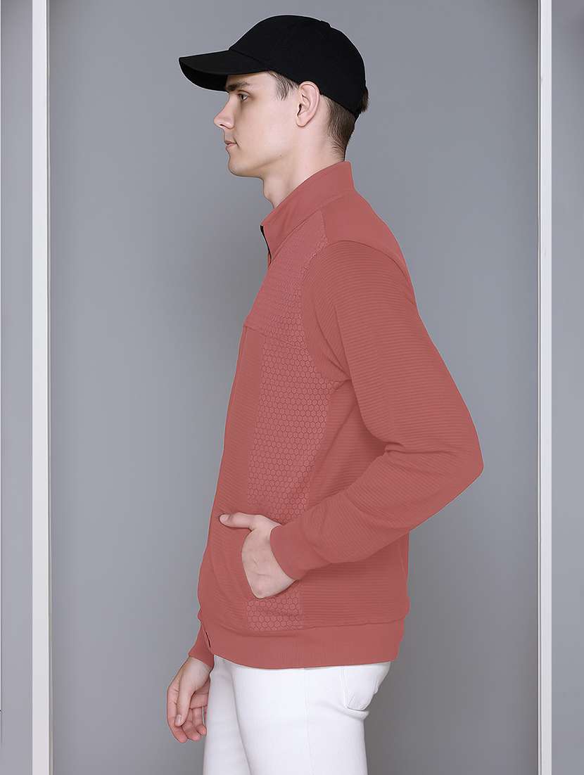 men color block long sleeve regular fit casual jacket - 22142428 - Standard Image - 1