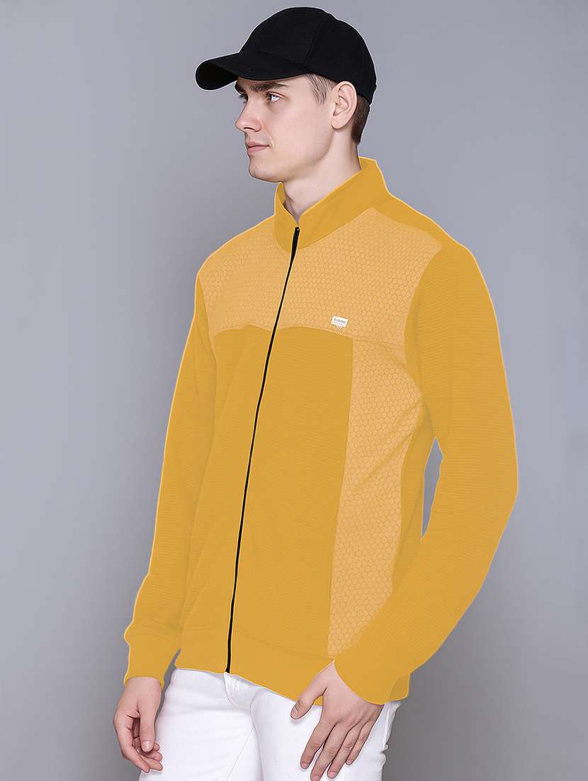 men color block long sleeve regular fit casual jacket - 22142429 - Standard Image - 1
