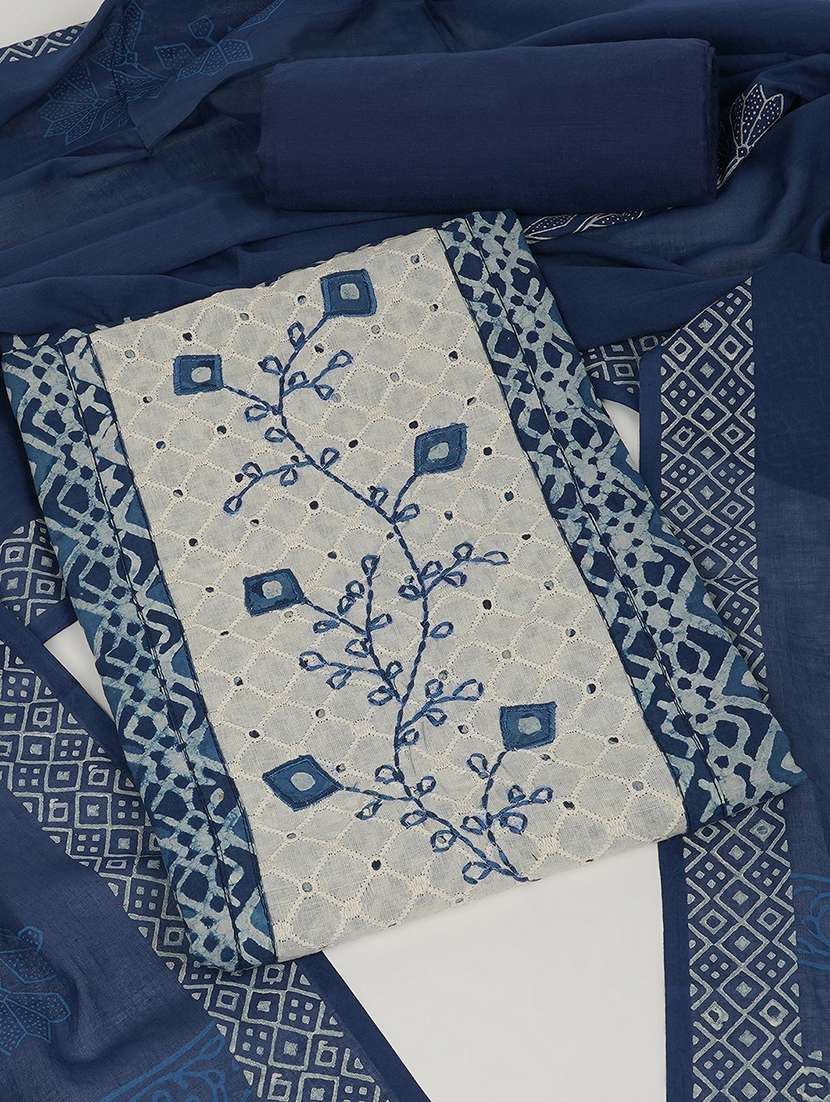 women printed unstitched suit set