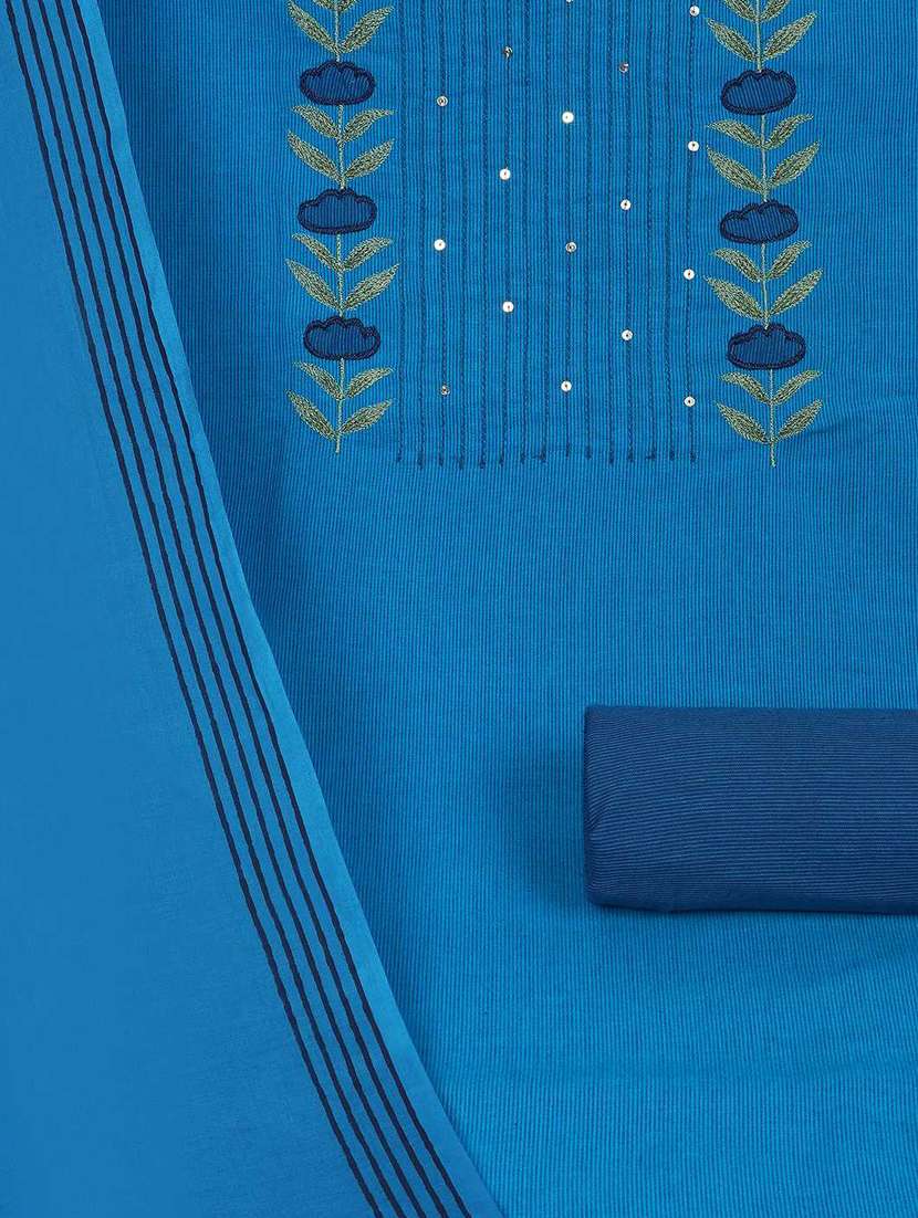 women solid with work unstitched suit set - 22142478 -  Standard Image - 1