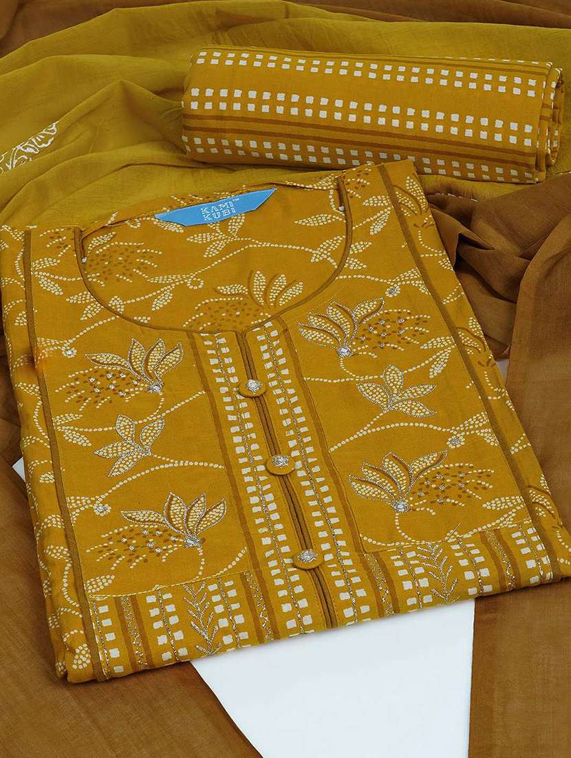 women printed unstitched suit set