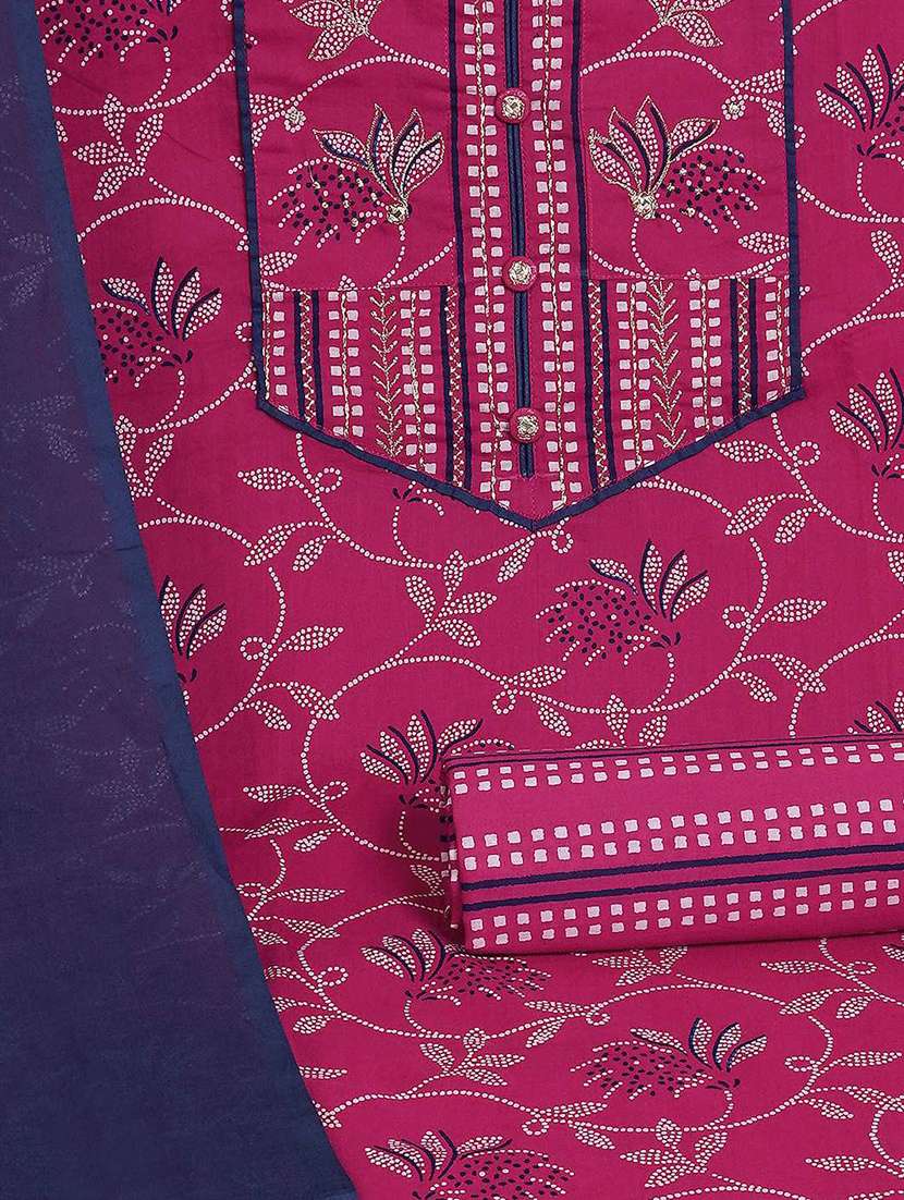women printed unstitched suit set - 22142482 -  Standard Image - 4