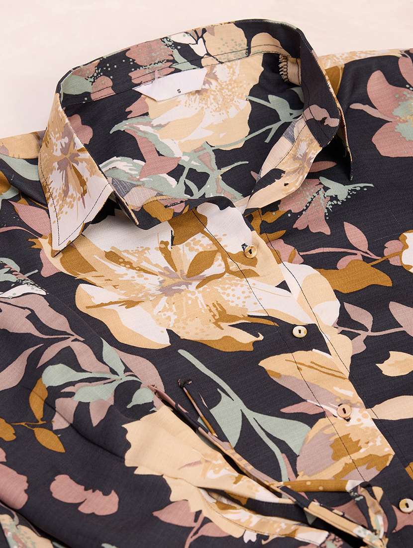 women printed collared long sleeve regular fit shirt - 22142594 -  Standard Image - 4