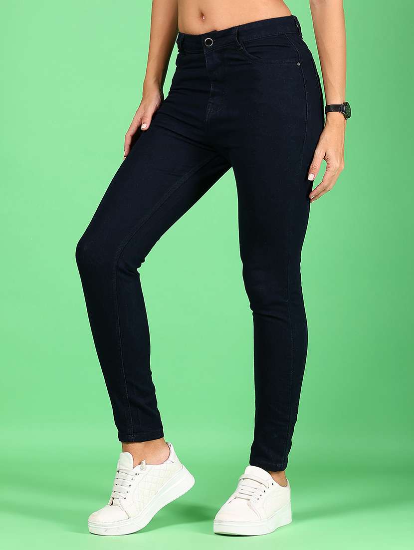 women solid mid rise slim fit jean - 22142630 -  Standard Image - 1