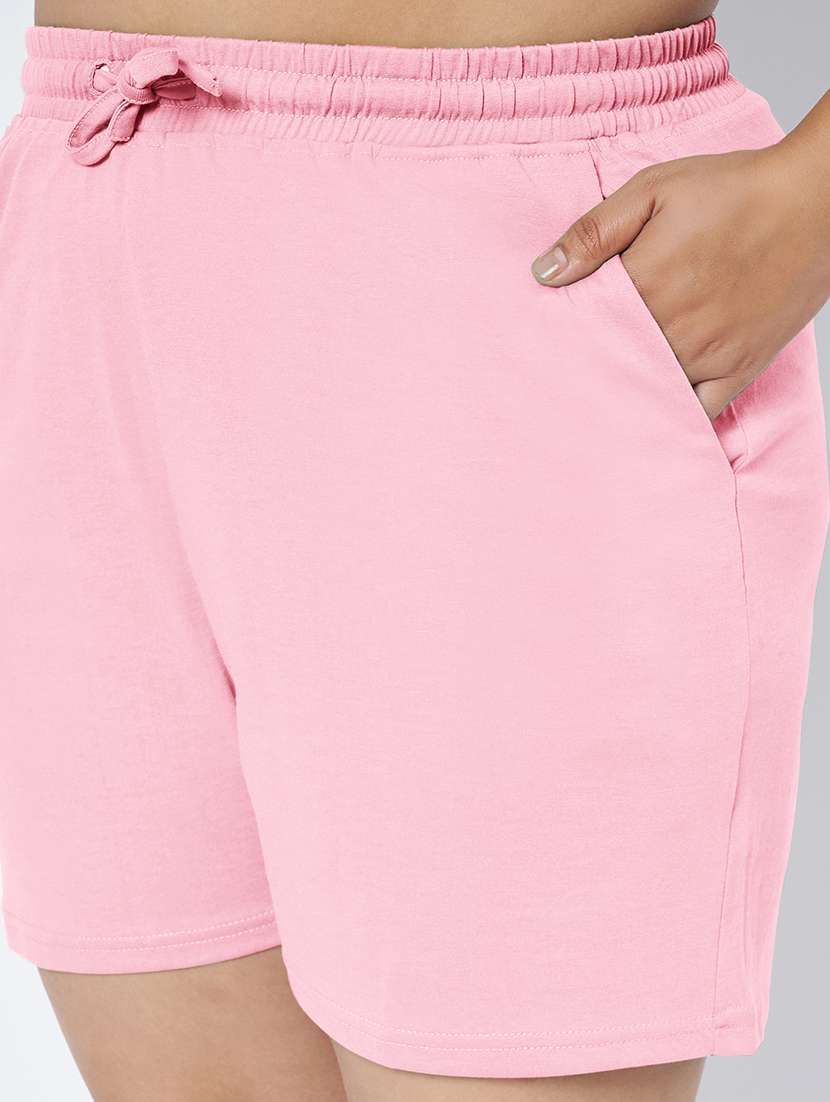 women plus size solid mid rise shorts - 22142676 -  Standard Image - 6