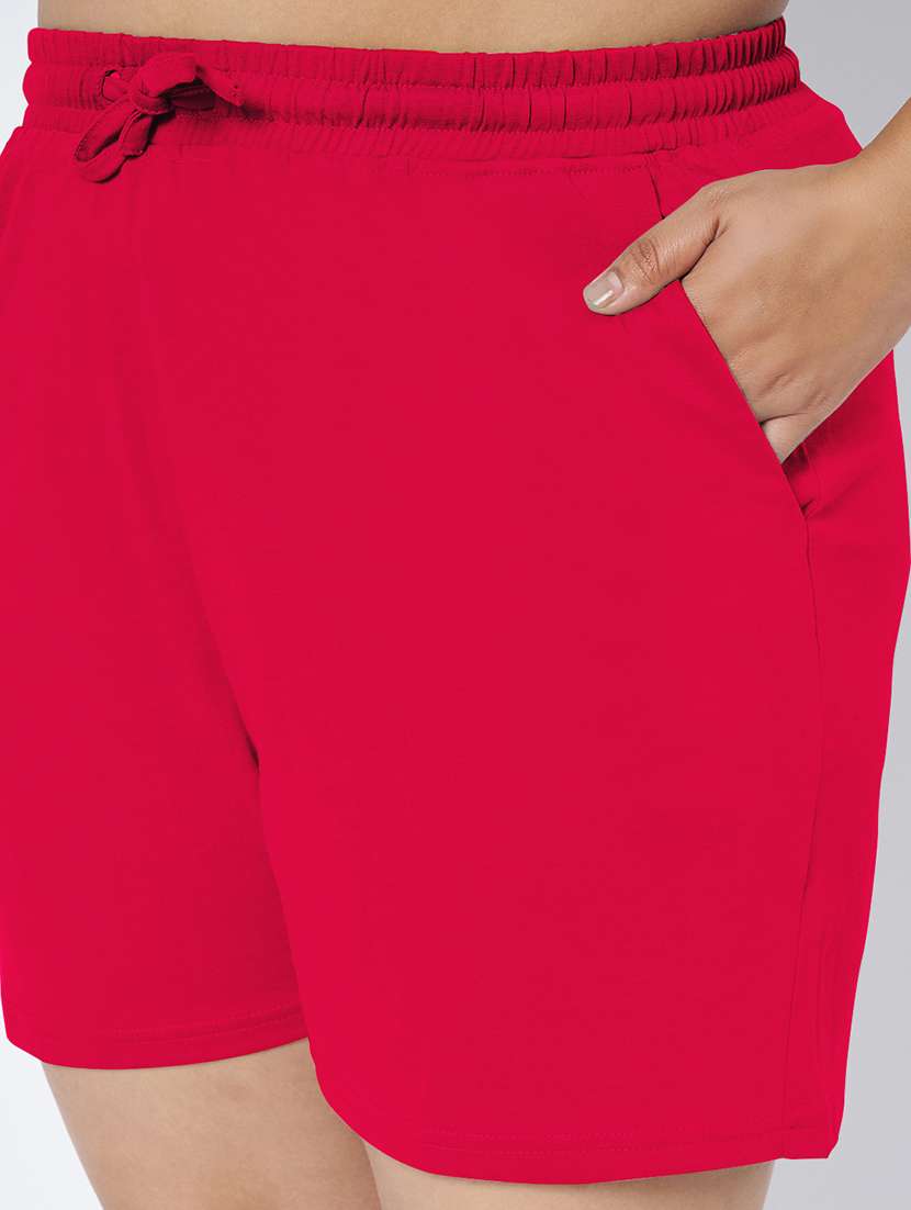 women plus size solid mid rise shorts - 22142680 - Standard Image - 6