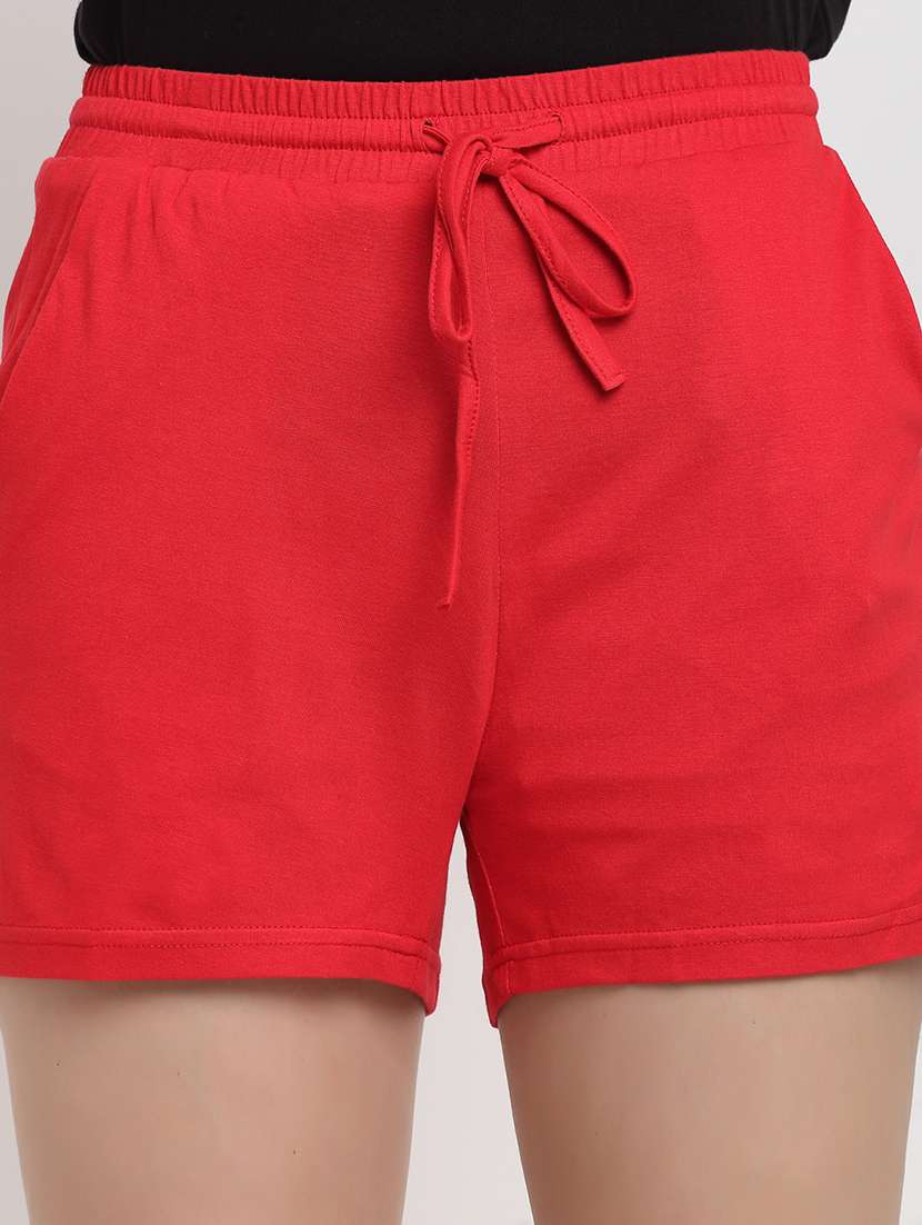 women solid mid rise shorts - 22142686 -  Standard Image - 4