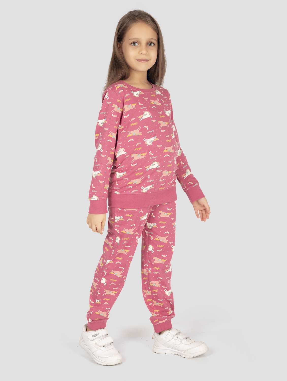 girls printed long sleeve nightwear pyjama set - 22142738 -  Standard Image - 1