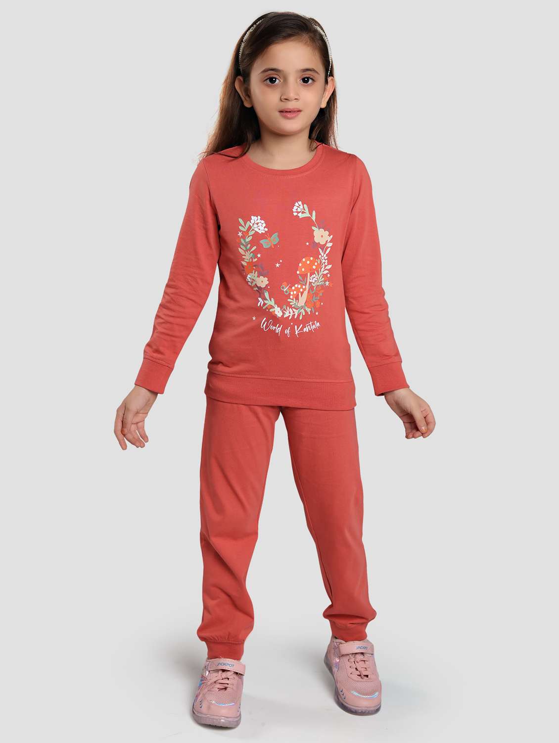 girls printed long sleeve pyjama set nightwear - 22142742 -  Standard Image - 1