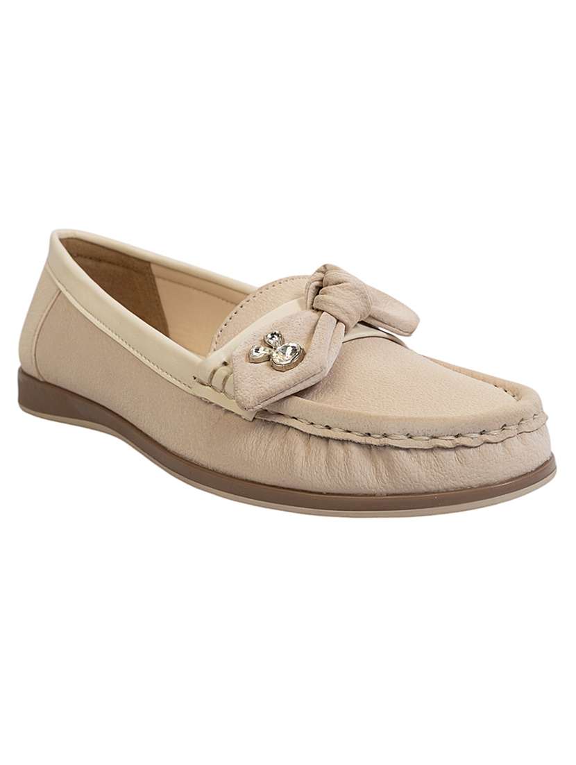 women beige slip on loafer - 22142746 -  Standard Image - 1