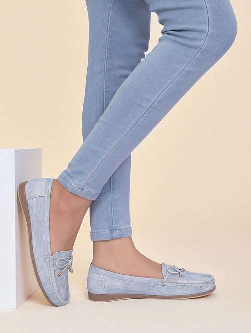 women blue slip on loafer - 22142749 - Standard Image - 0