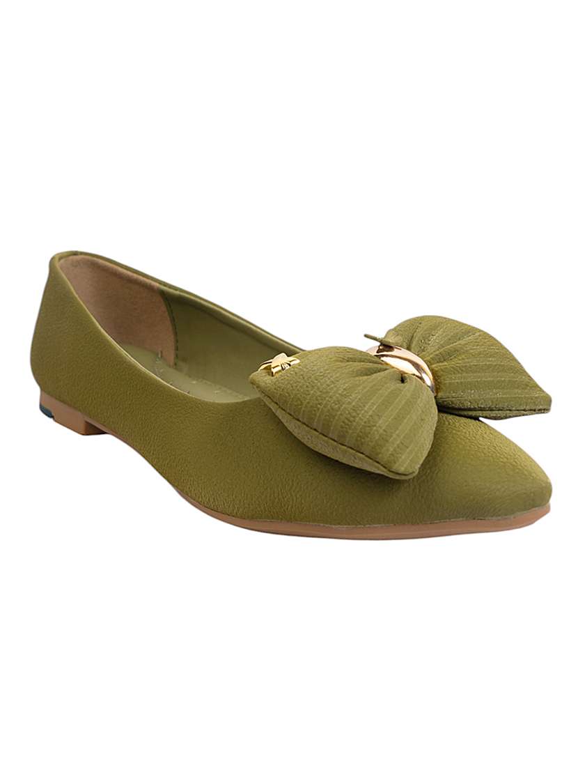 women olive slip on ballerina - 22142754 -  Standard Image - 1