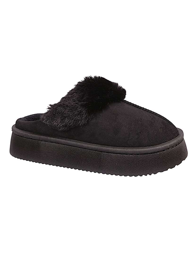women black winterwear slipper - 22142760 - Standard Image - 1