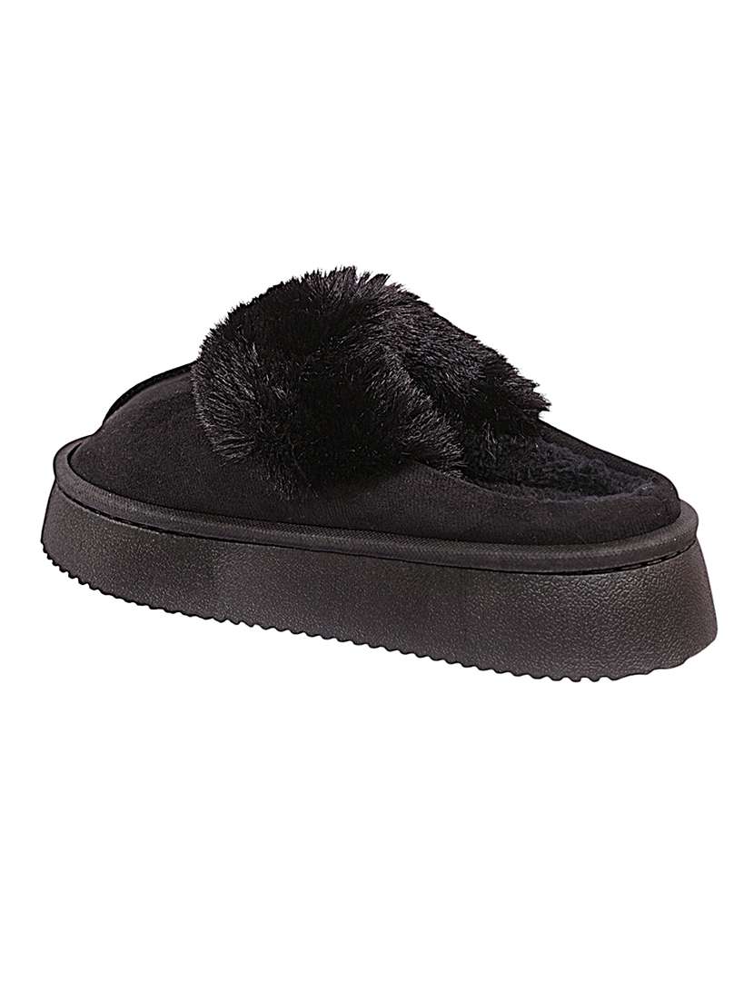 women black winterwear slipper - 22142760 - Standard Image - 4