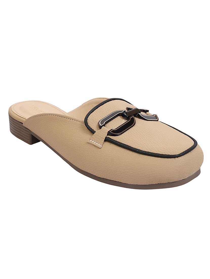 women beige slip on mule - 22142763 -  Standard Image - 1