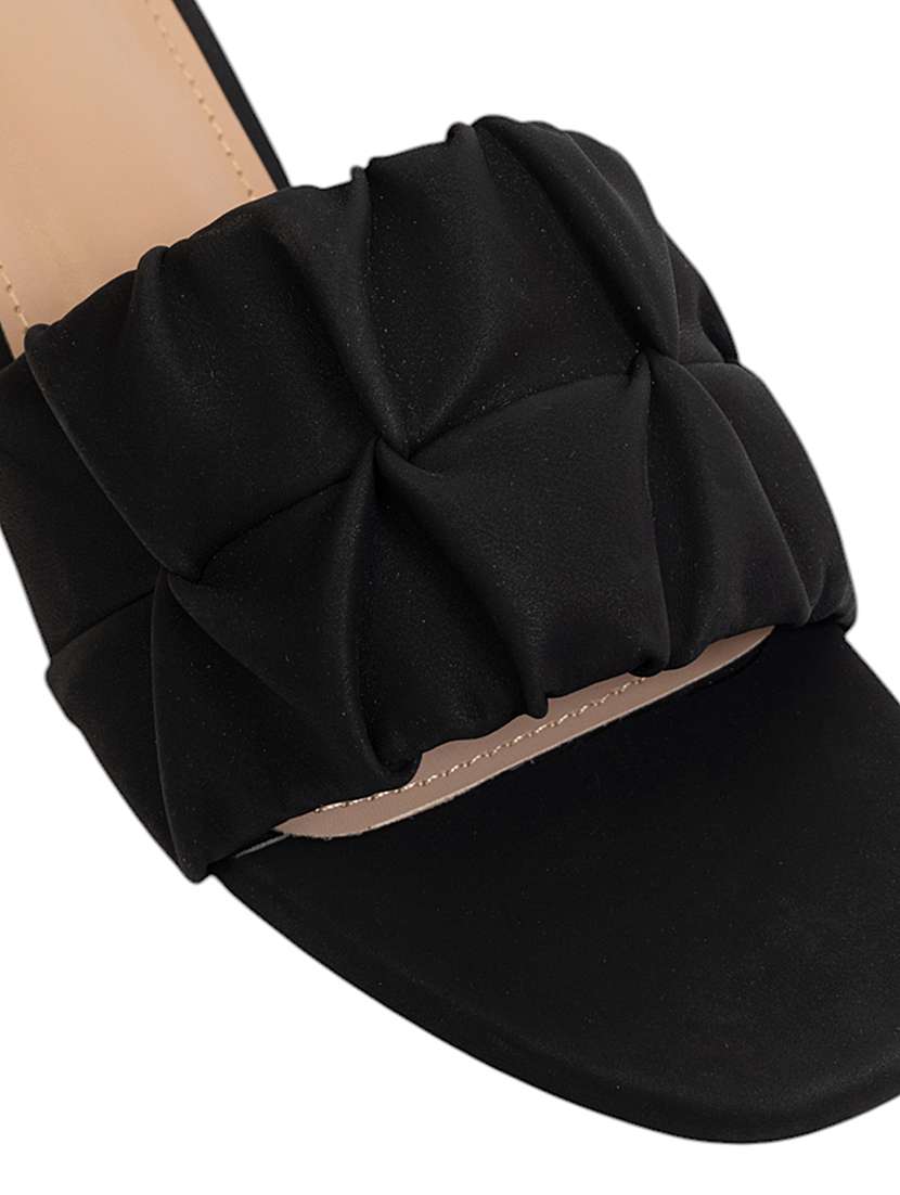 women black slip on sandal - 22142766 - Standard Image - 6