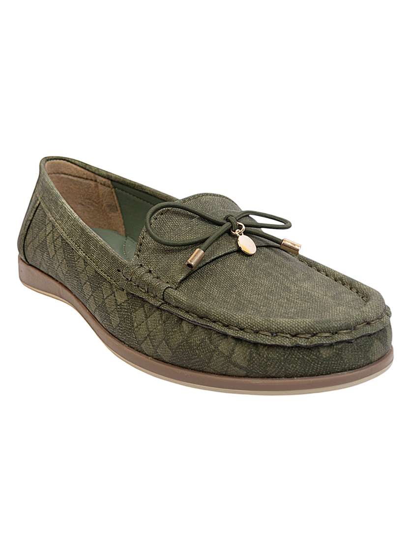 women olive slip on loafer - 22142768 -  Standard Image - 1
