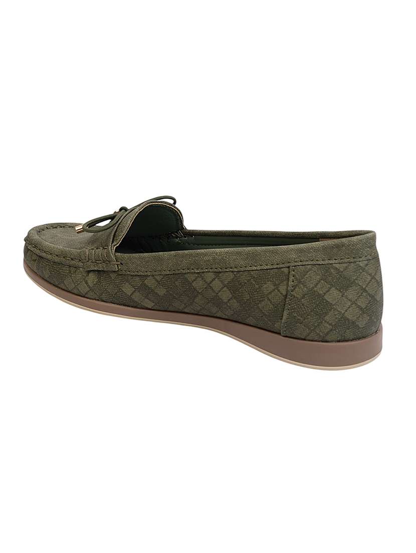 women olive slip on loafer - 22142768 - Standard Image - 4