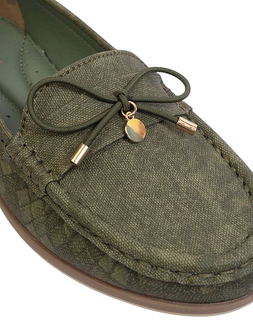 women olive slip on loafer - 22142768 - Standard Image - 6