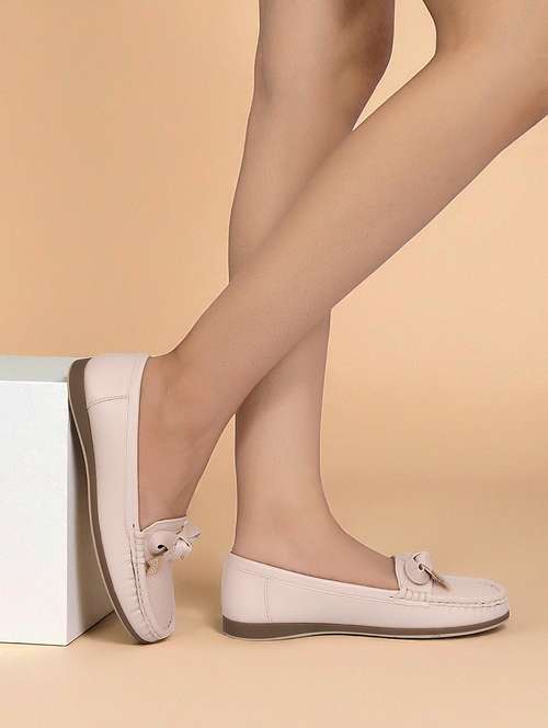 women beige slip on loafer - 22142770 - Standard Image - 0