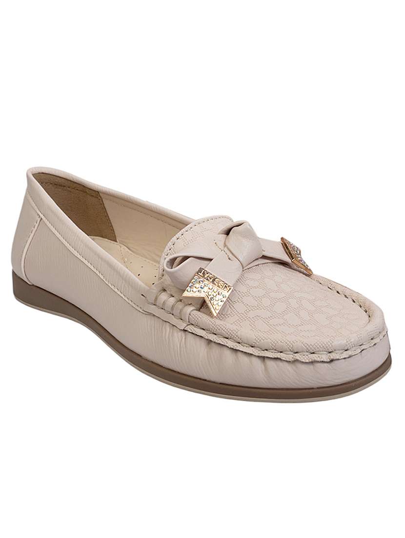 women beige slip on loafer - 22142770 - Standard Image - 1