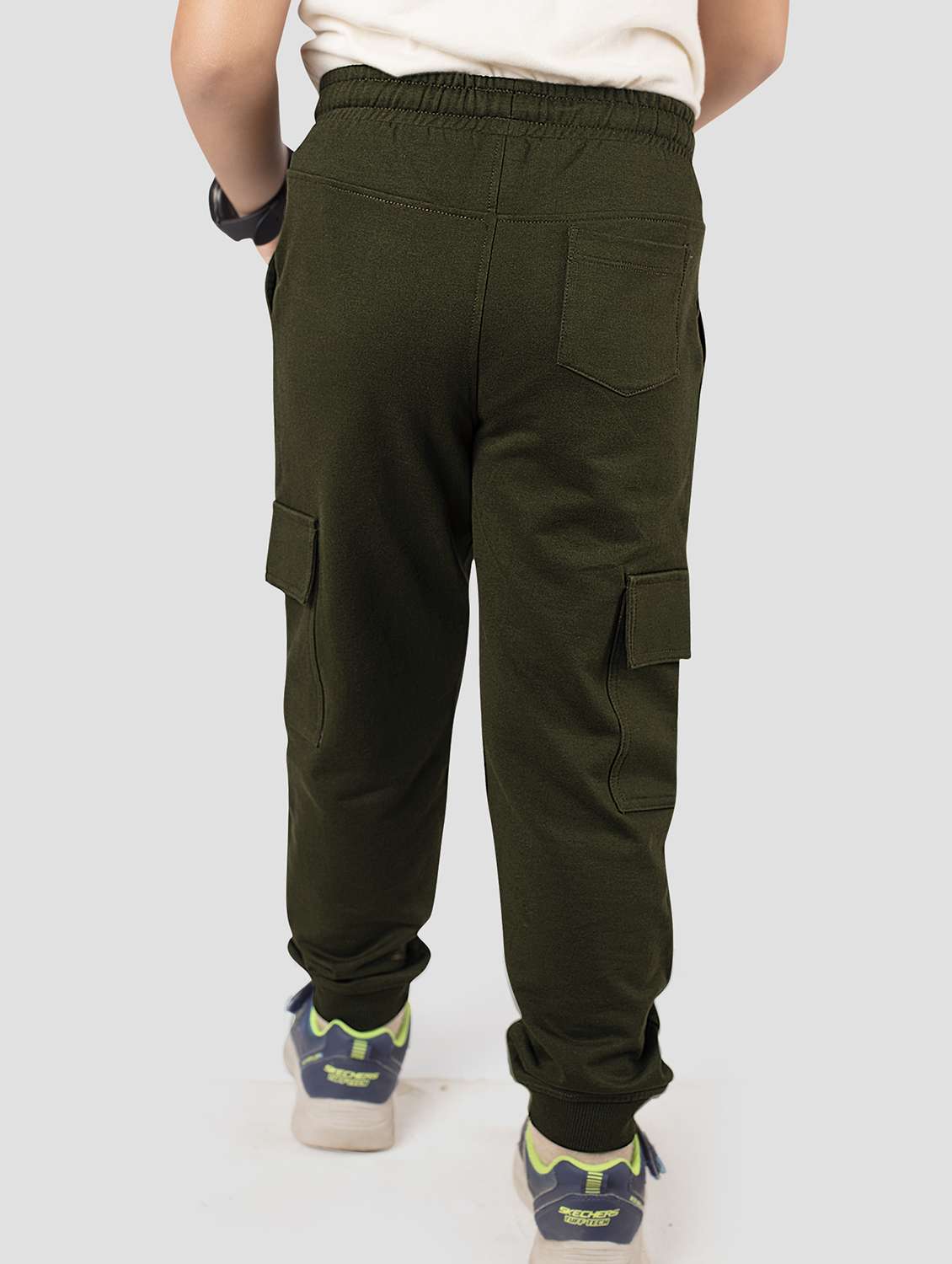 boys solid mid rise jogger - 22142782 -  Standard Image - 1