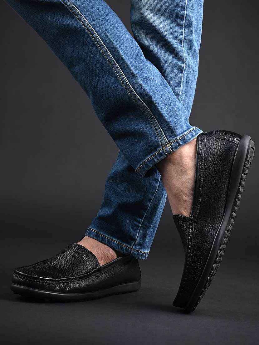men black slip on loafer - 22142909 -  Standard Image - 1