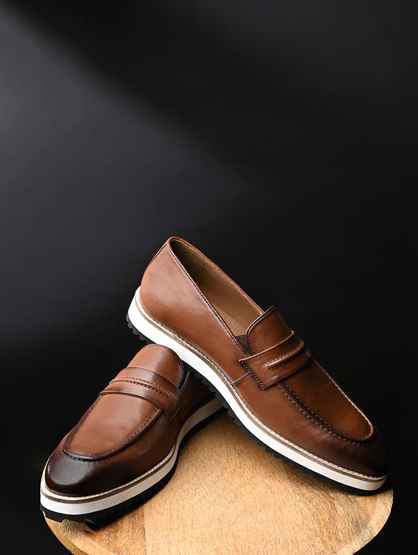 men tan slip on loafer - 22142910 -  Standard Image - 1