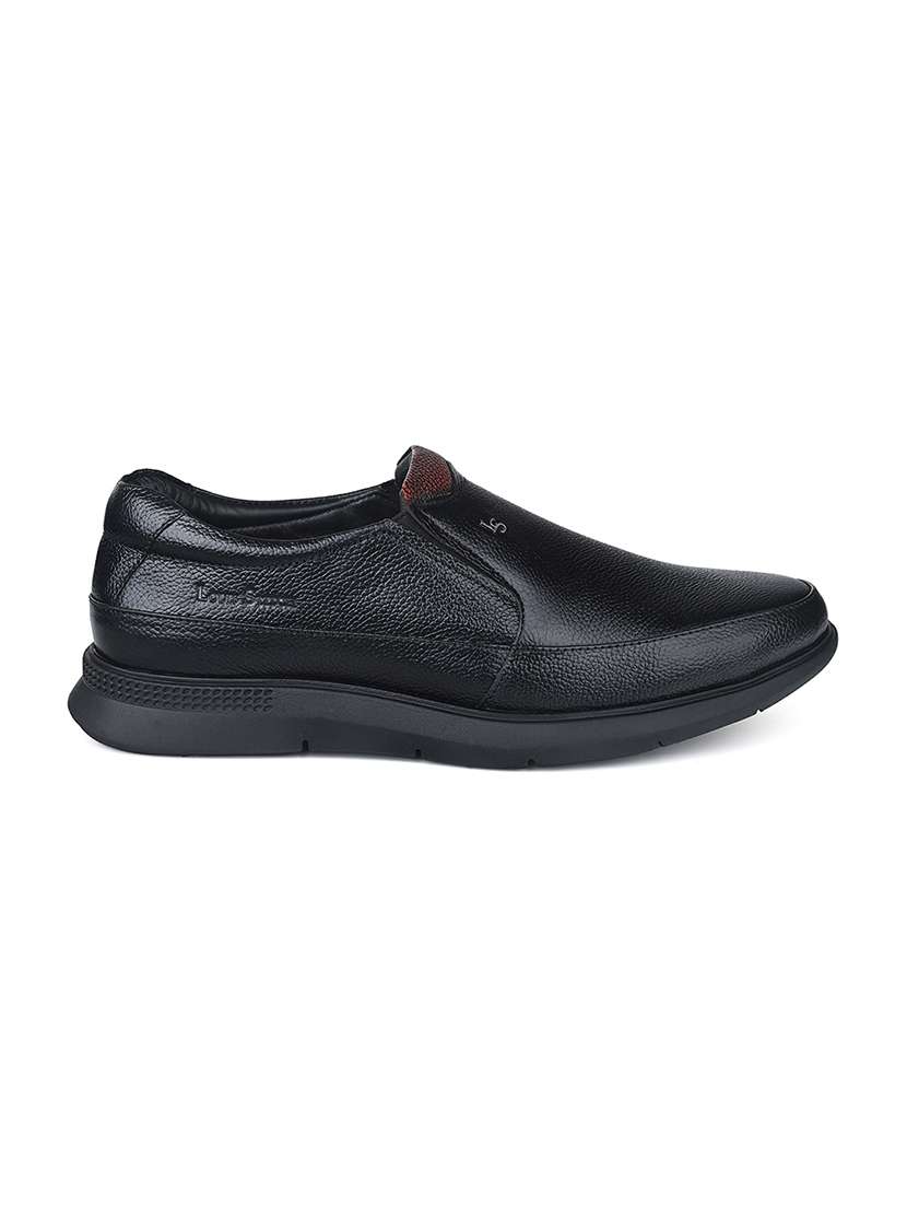men black slip on formal shoes - 22142913 -  Standard Image - 4