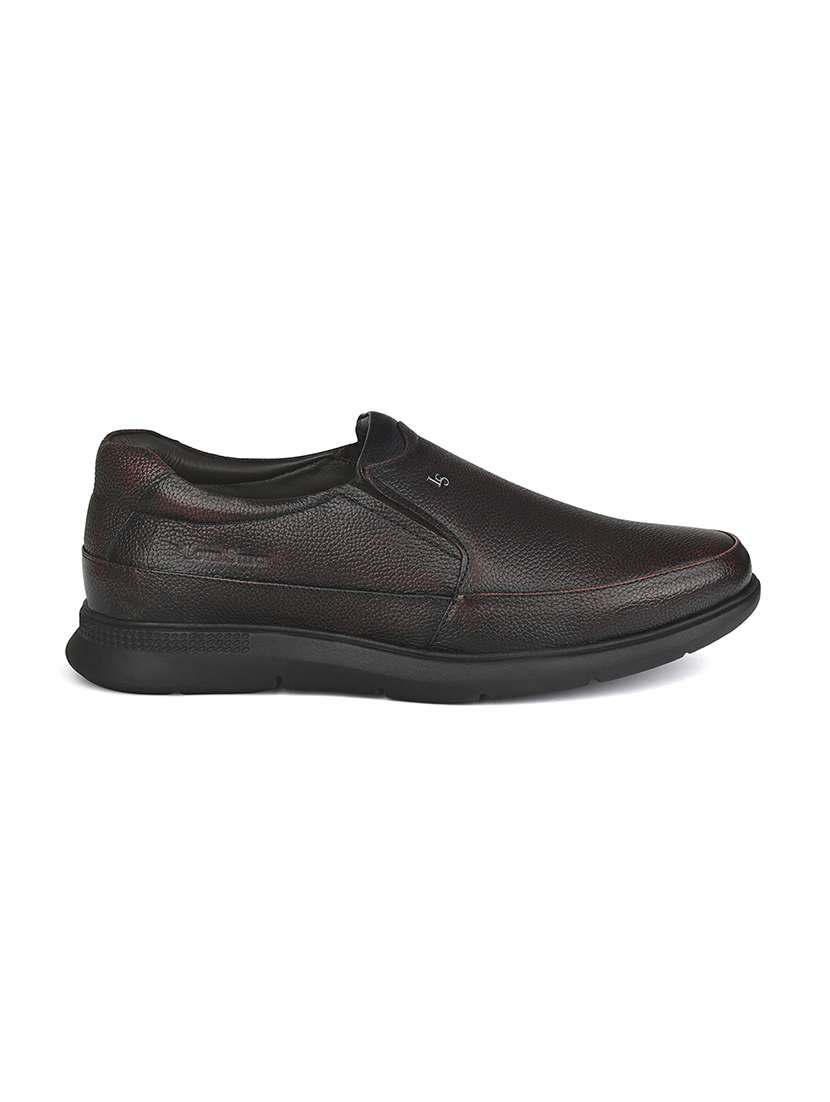 men brown slip on formal shoes - 22142914 -  Standard Image - 4