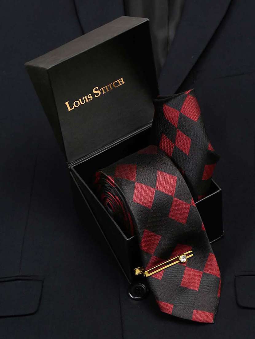 men silk necktie accessory gift set