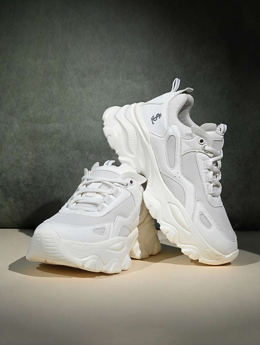 women white lace-up sneaker - 22142925 -  Standard Image - 1