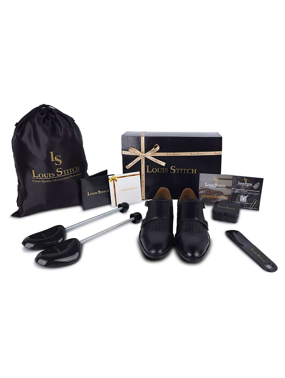 men black slip on monk strap - 22142937 -  Standard Image - 4