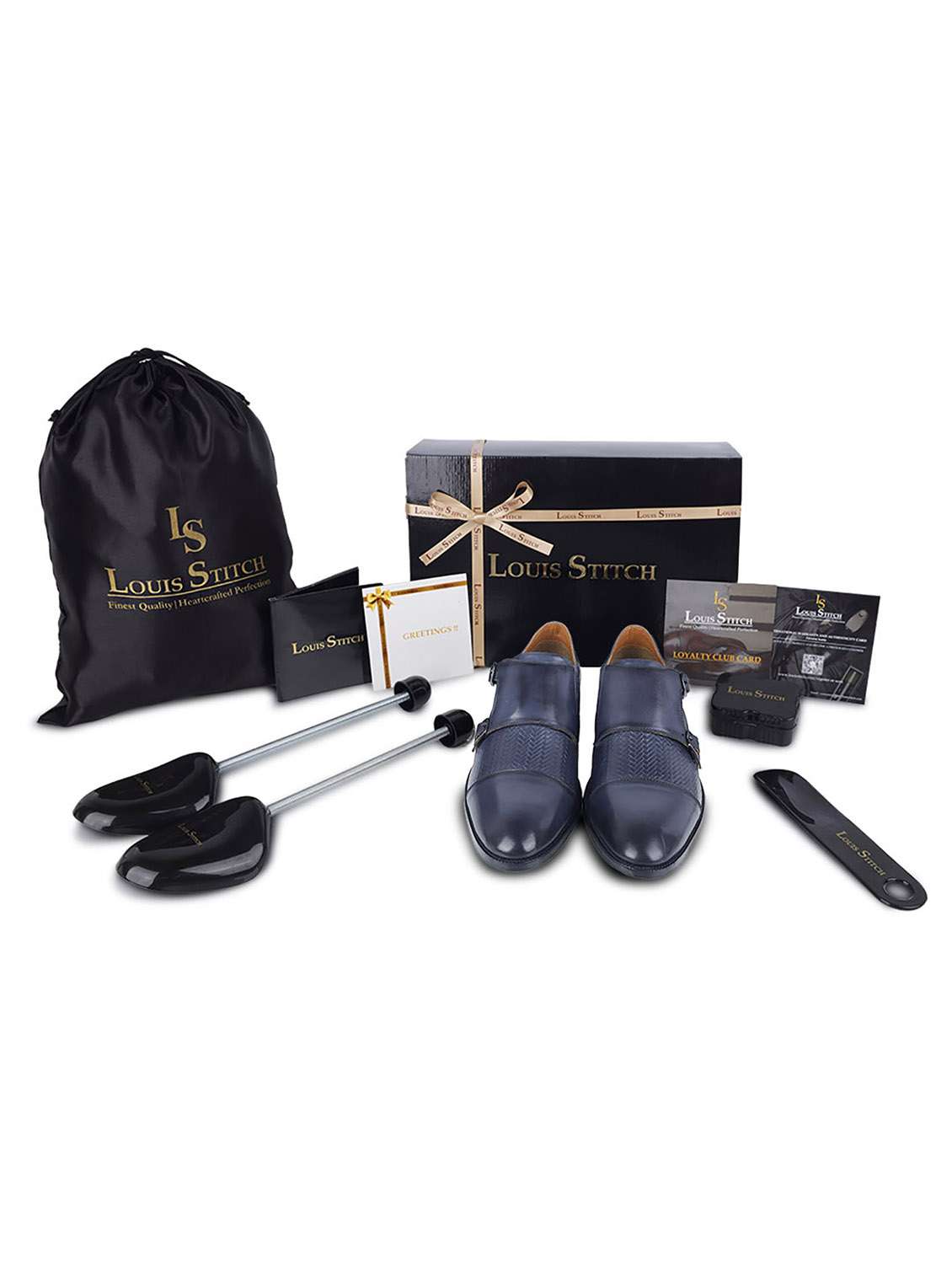 men blue slip on monk strap - 22142938 -  Standard Image - 4