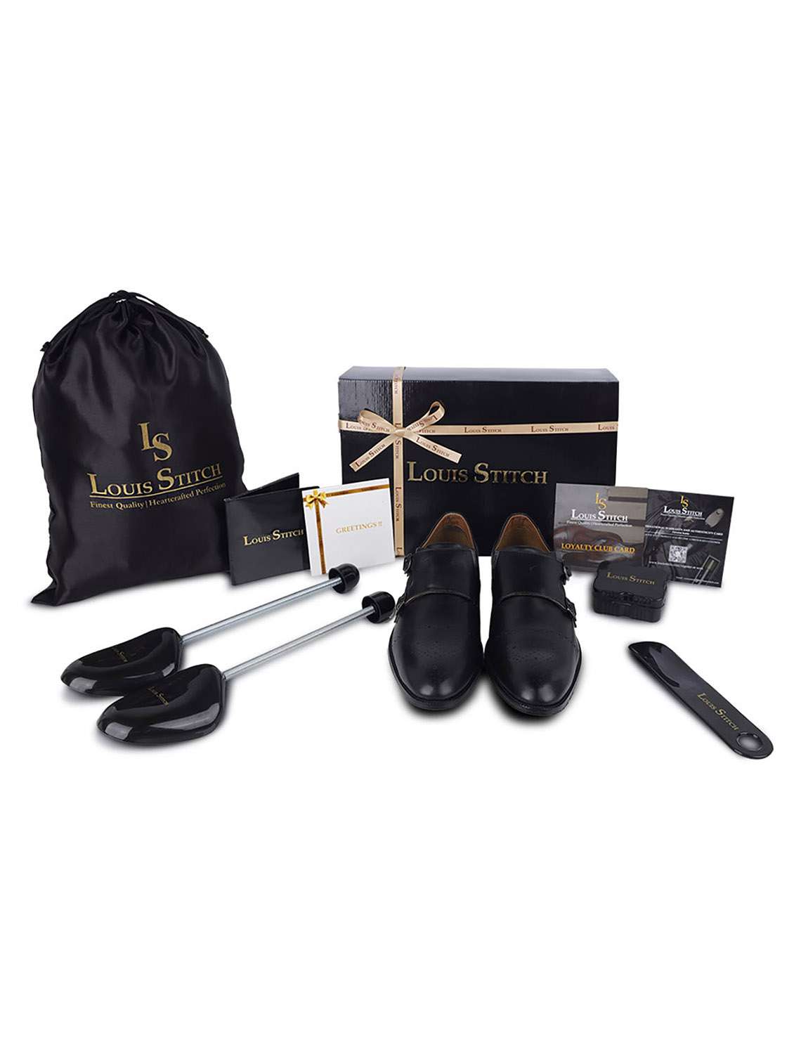 men black slip on monk strap - 22142942 -  Standard Image - 4